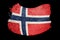 Grunge Norway flag. Norway flag with grunge texture. Brush strok