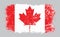 Grunge old Canadian flag vector illustration