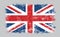 Grunge old UK British flag vector illustration