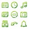 Grunge organizer contour icons