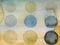 Grunge paint abstract background circles