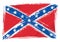 Grunge painted Confederate flag