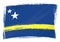 Grunge painted Curacao flag