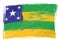 Grunge painted Sergipe state flag