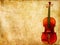 Grunge paper background of vintage violin