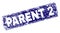 Grunge PARENT 2 Framed Rounded Rectangle Stamp