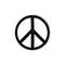 Grunge peace sign, Vector illustration of peace symbol with dirty texture