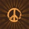 Grunge peace symbol