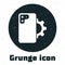 Grunge Phone repair service icon isolated on white background. Adjusting, service, setting, maintenance, repair, fixing