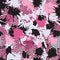 Grunge pink camouflage, modern fashion design. Camo pattern, fashionable fabric. Vector seamless lattice texture.