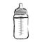 Grunge plastic bottle feeding baby nutrition