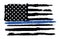 Grunge Police Flag Thin Blue Line Illustration