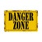 Grunge poster Danger Zone . Vector illustration of Danger Zone text with caution tape on grungy black and yellow