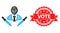 Grunge Presidential Election Vote Stamp Seal and Linear Butchery Boss Icon