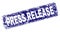 Grunge PRESS RELEASE Framed Rounded Rectangle Stamp