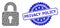 Grunge Privacy Policy Seal Stamp and Recursion Lock Icon Composition