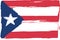 Grunge PUERTO RICO flag or banner