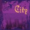 Grunge Purple City Flayer