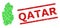 Grunge Qatar Stamp Print and Green Customers and Dollar Mosaic Map of Qatar