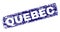 Grunge QUEBEC Framed Rounded Rectangle Stamp