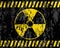 Grunge radiation sign background