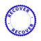 Grunge RECOVER Scratched Round Rosette Stamp Seal