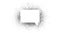 Grunge rectangular speech chat bubble. Flat vector illustration isolated on white