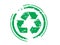 Grunge recycling symbol rubber