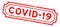 Grunge red COVID-19 Code for Coronavirus word rubber stamp on white background