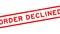 Grunge red order declined word rubber stamp zoom