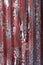 Grunge Red Paint on Steel Wall