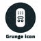 Grunge Remote control icon isolated on white background. Monochrome vintage drawing. Vector