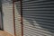 Grunge roll up shutter iron gate