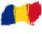 Grunge Romania flag