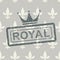 Grunge royal stamp on seamless background