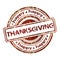 Grunge Rubber Stamp `Happy Thanksgiving`