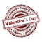 Grunge Rubber Stamp `Happy Valentine`s Day`