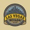 Grunge rubber stamp or label with name of Las Vegas, Nevada