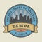 Grunge rubber stamp or label with name of Tampa, Florida