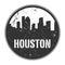 Grunge rubber stamp or label with name of Texas, Houston