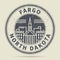 Grunge rubber stamp or label with text Fargo, North Dakota