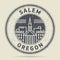 Grunge rubber stamp or label with text Salem, Oregon