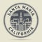 Grunge rubber stamp or label with text Santa Maria, California