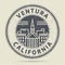 Grunge rubber stamp or label with text Ventura, California