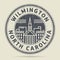 Grunge rubber stamp or label with text Wilmington, North Carolina