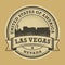 Grunge rubber stamp with name of Nevada, Las Vegas