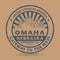 Grunge rubber stamp with name of Omaha, Nebraska