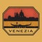 Grunge rubber stamp with the name of Venice, Italy