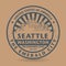 Grunge rubber stamp with name of Washington, Seattle