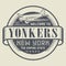 Grunge rubber stamp or tag with text Welcome to Yonkers, New York